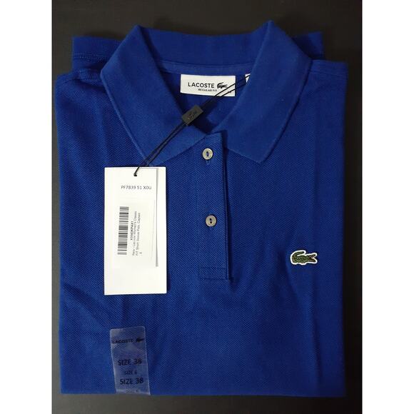 Lacoste Women's Regular Fit Short Sleeve Petit Pique Polo Captain Blue 6 - Picture 1 of 1